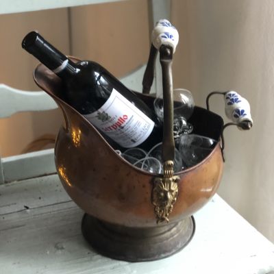Зольник большой Швеция керамическими ручками и львами 4,8 л