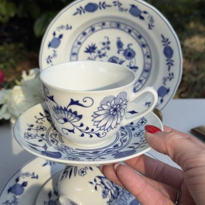 Чайная пара Bohemia Indish blau 200 мл Чехия