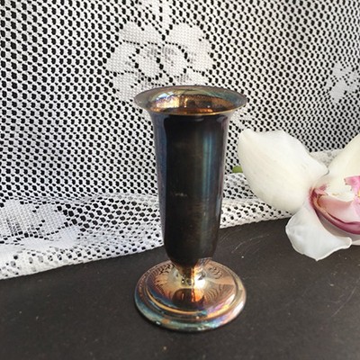 Ваза малая мельхиор, бензиновая