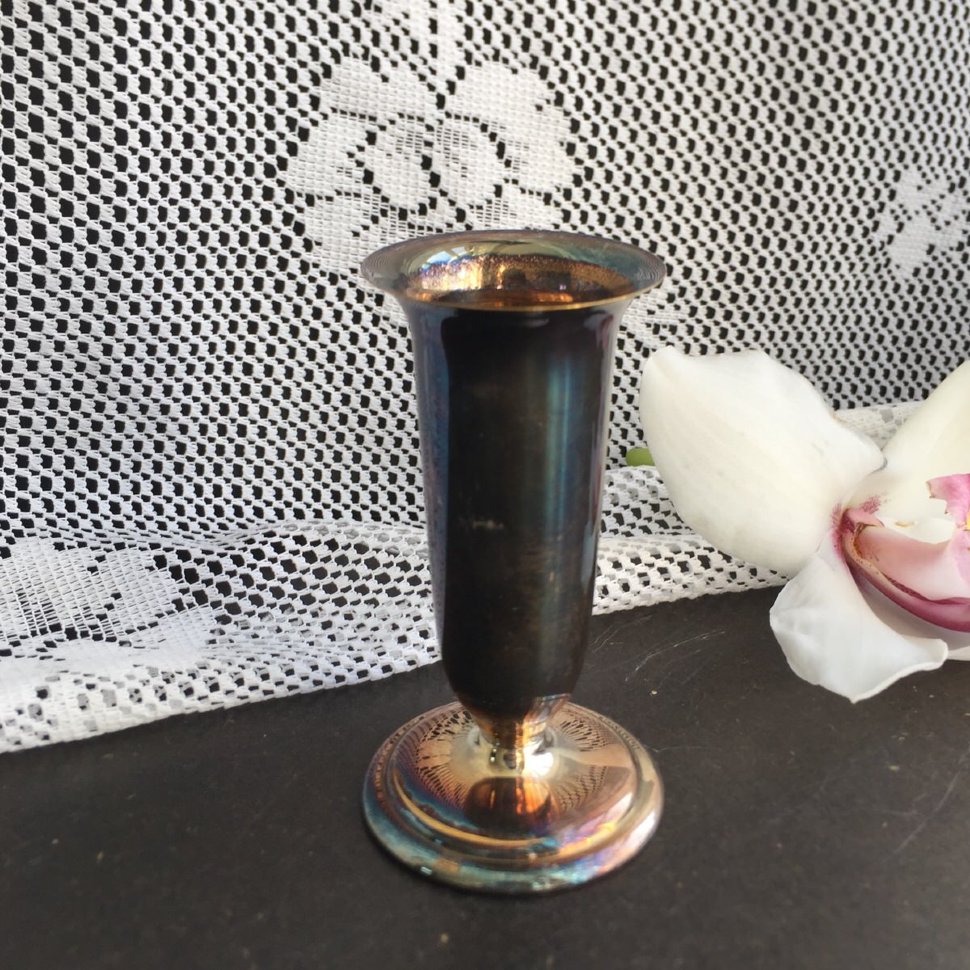 Ваза малая мельхиор, бензиновая