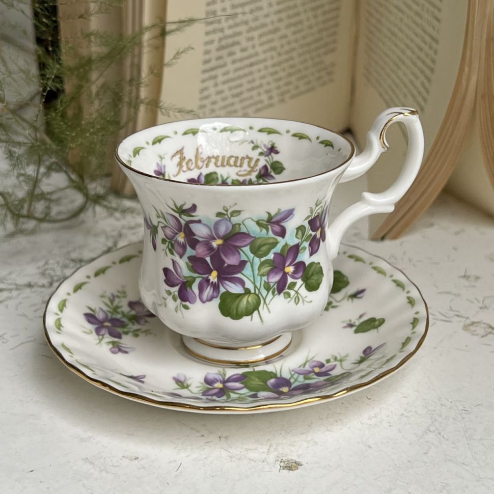 Кофейная пара Royal Albert Февраль130 мл 1970 г. 12 месяцев