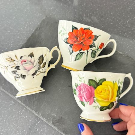 Сет с изъянами чашки Royal Albert 3 шт костяной фарфор 