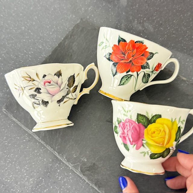 Сет с изъянами чашки Royal Albert 3 шт костяной фарфор