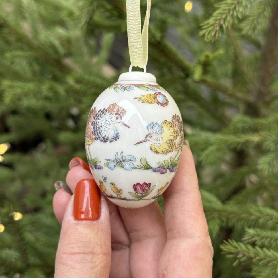 Подвес Яйцо пасхальное Hutschenreuther 7 см фарфор Германия 2003 г.