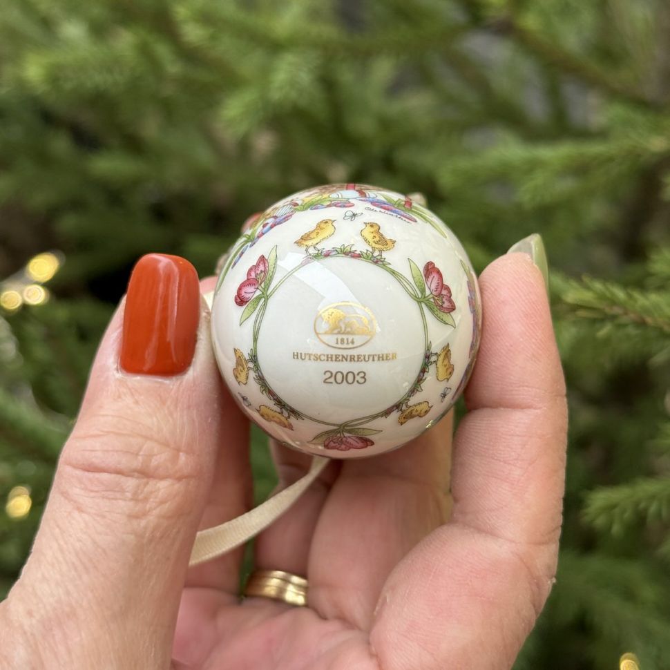 Подвес Яйцо пасхальное Hutschenreuther 7 см фарфор Германия 2003 г.