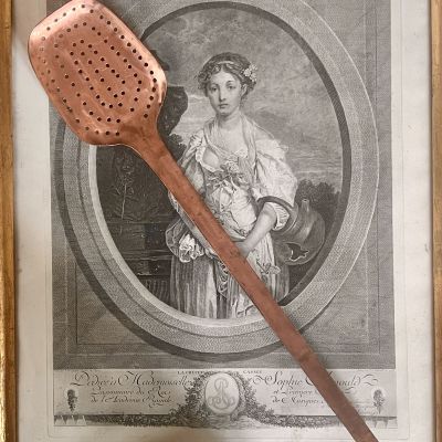 Шумовка 55 см медь Франция   