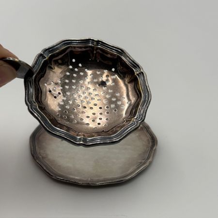 Ситечко для чая на подставке 9 см серебрение