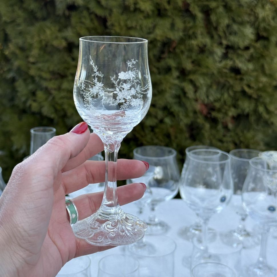 Бокал на ножке Rosenthal Monbijou с узором 110 мл хрусталь Германия