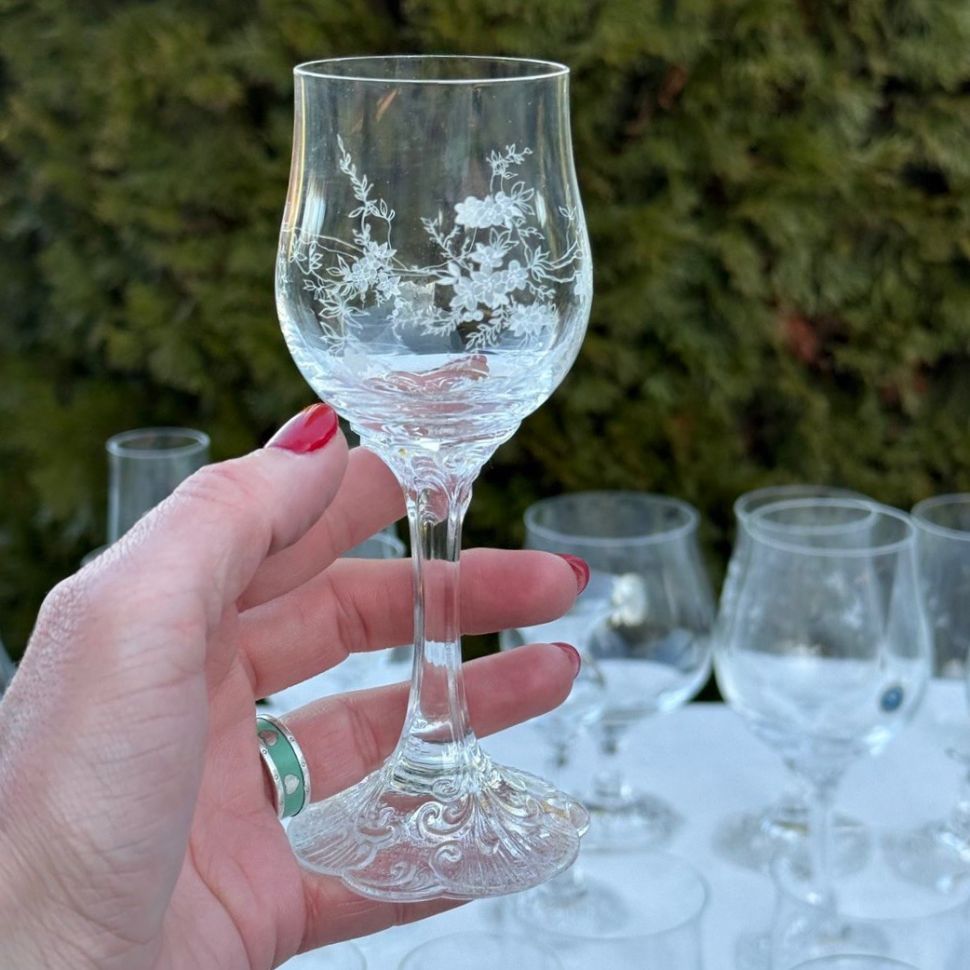 Бокал на ножке Rosenthal Monbijou с узором 110 мл хрусталь Германия