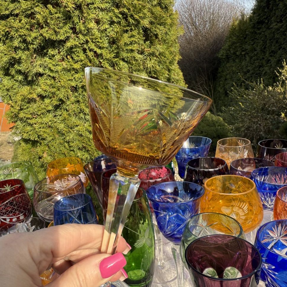 Бокал дижестивный Bohemia 150 мл цветной хрусталь охра  