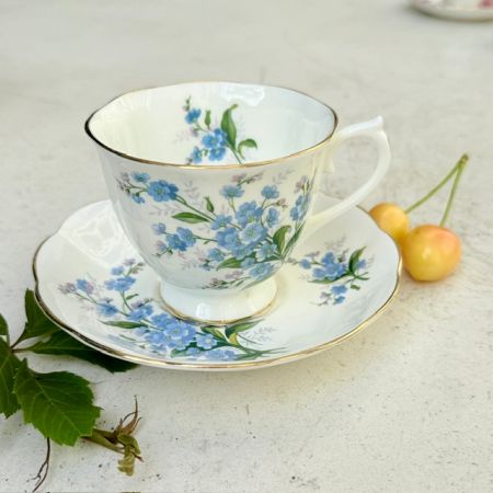 Чайная пара Royal Albert Forget-me-not 1950 гг. 200 мл Англия