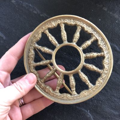 Пряжка для ремня старинная 11см латунь