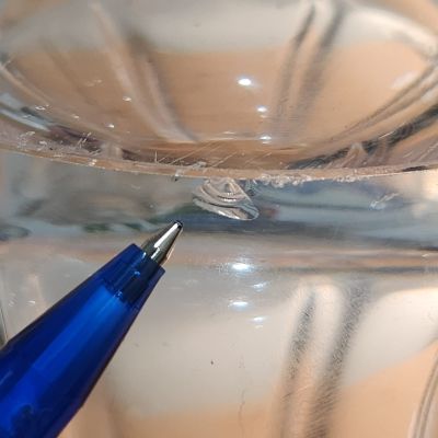 Ваза Тюльпан Art Vannes 28 см толстый хрусталь Франция 