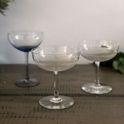 Старинная креманка хрусталь с сеточкой
