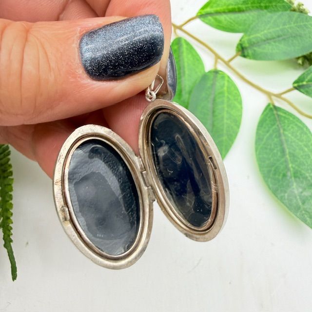 Кулон локет Цветы 3,5 см серебро штихельная гравировка