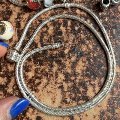 Цепочка Pandora с плетением снейк 50 см серебро Пандора Германия