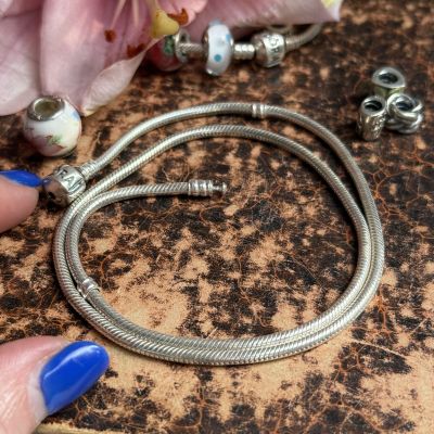 Цепочка Pandora с плетением снейк 50 см серебро Пандора Германия