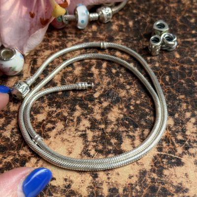 Цепочка Pandora с плетением снейк 50 см серебро Пандора Германия