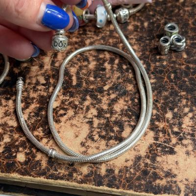 Цепочка Pandora с плетением снейк 50 см серебро Пандора Германия