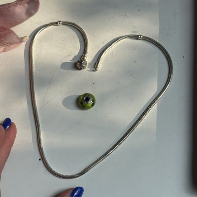 Цепочка Pandora с плетением снейк 50 см серебро Пандора Германия