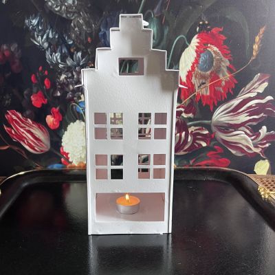 Подсвечник Домик 30 см металл эмаль