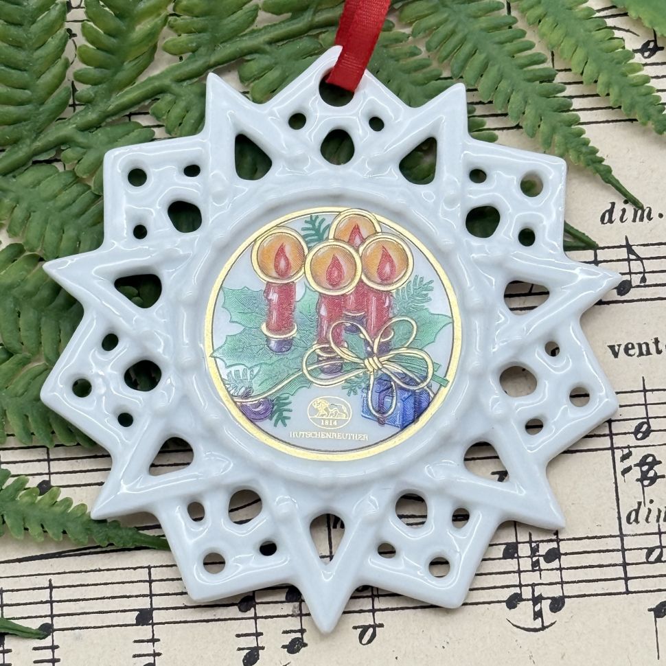 Подвес Звезда рождественский мотив 8 см Hutschenreuther Германия