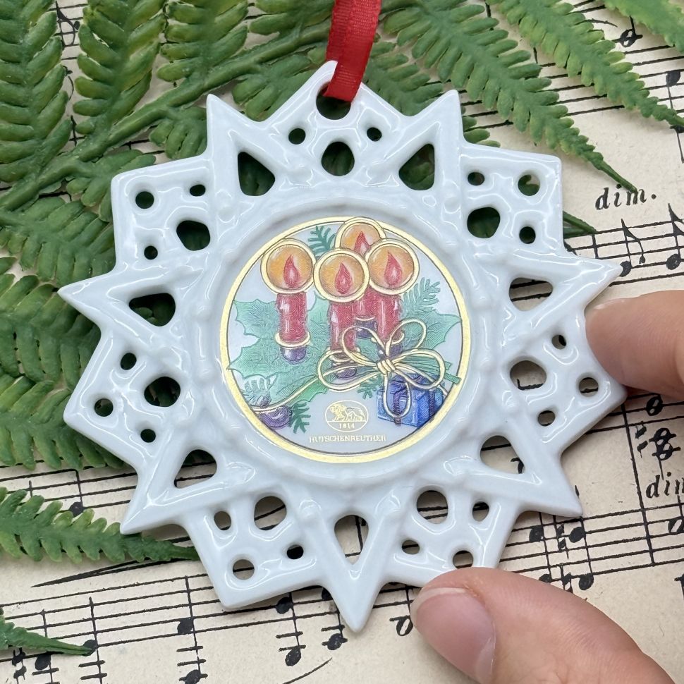 Подвес Звезда рождественский мотив 8 см Hutschenreuther Германия