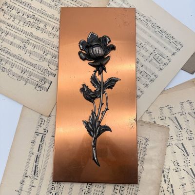 Панно Роза медь 