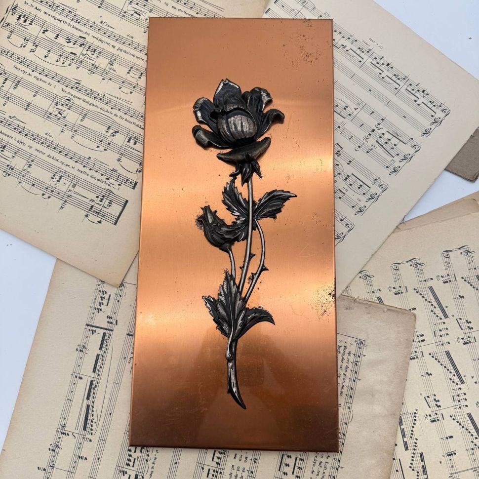 Панно Роза медь