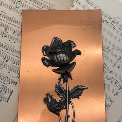 Панно Роза медь 