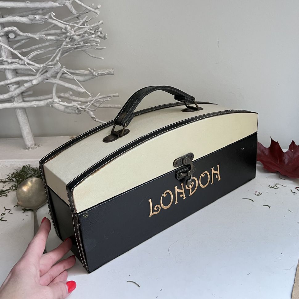 Ящик сундучок 36 см London дерево кожа