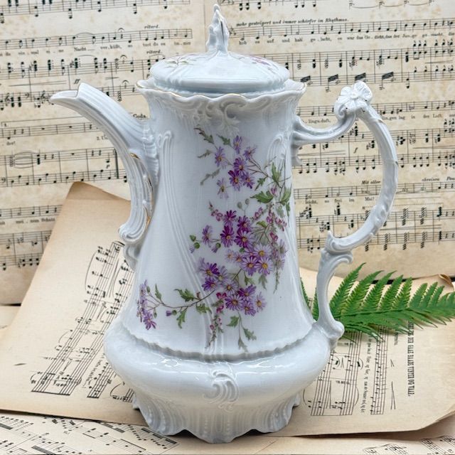 Чайник кофейник Carl Tielsch 1,6 фарфор Германия 1900 гг 