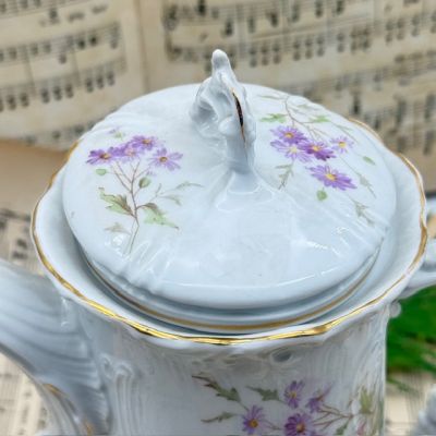 Чайник кофейник Carl Tielsch 1,6 фарфор Германия 1900 гг