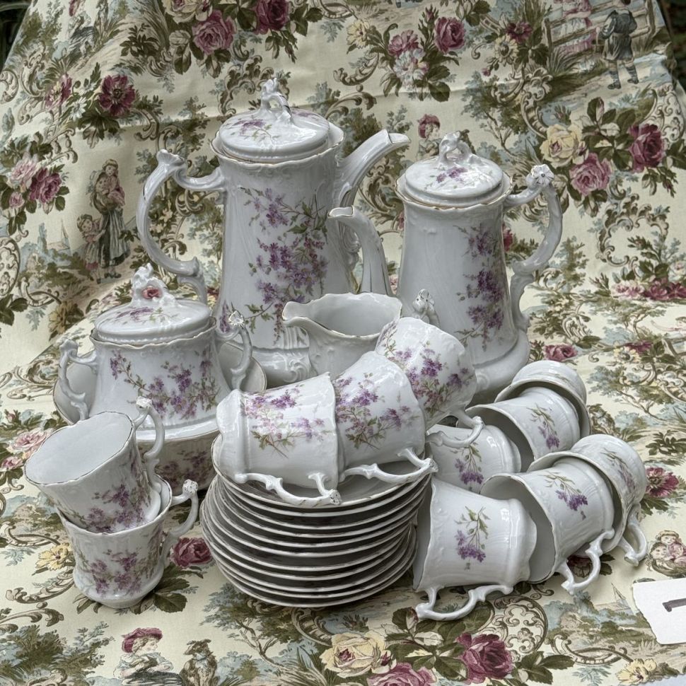 Чайник кофейник Carl Tielsch 1,6 фарфор Германия 1900 гг 