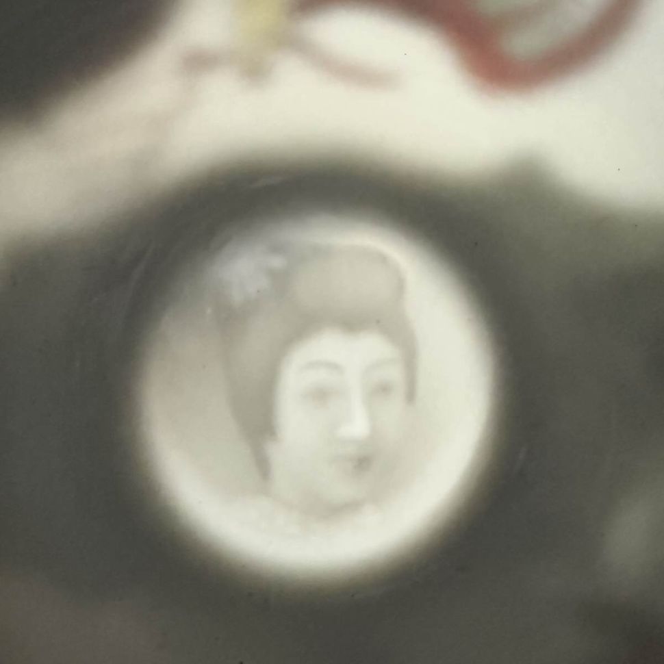 Чайная пара Дракон и феникс 200 мл фарфор Япония литофания 