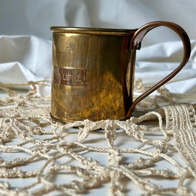 Кружка мерная 250 мл медь латунь