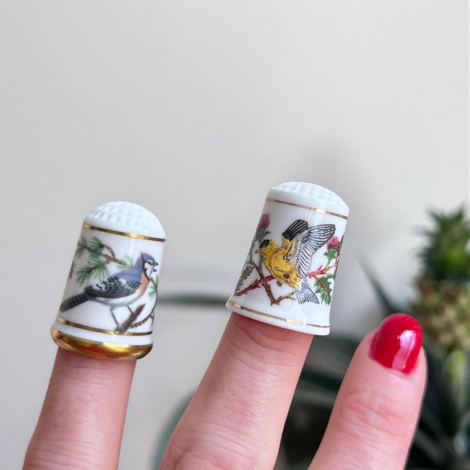 Наперсток Franklin Porcelain 1979 1983 г. набор 2 шт.