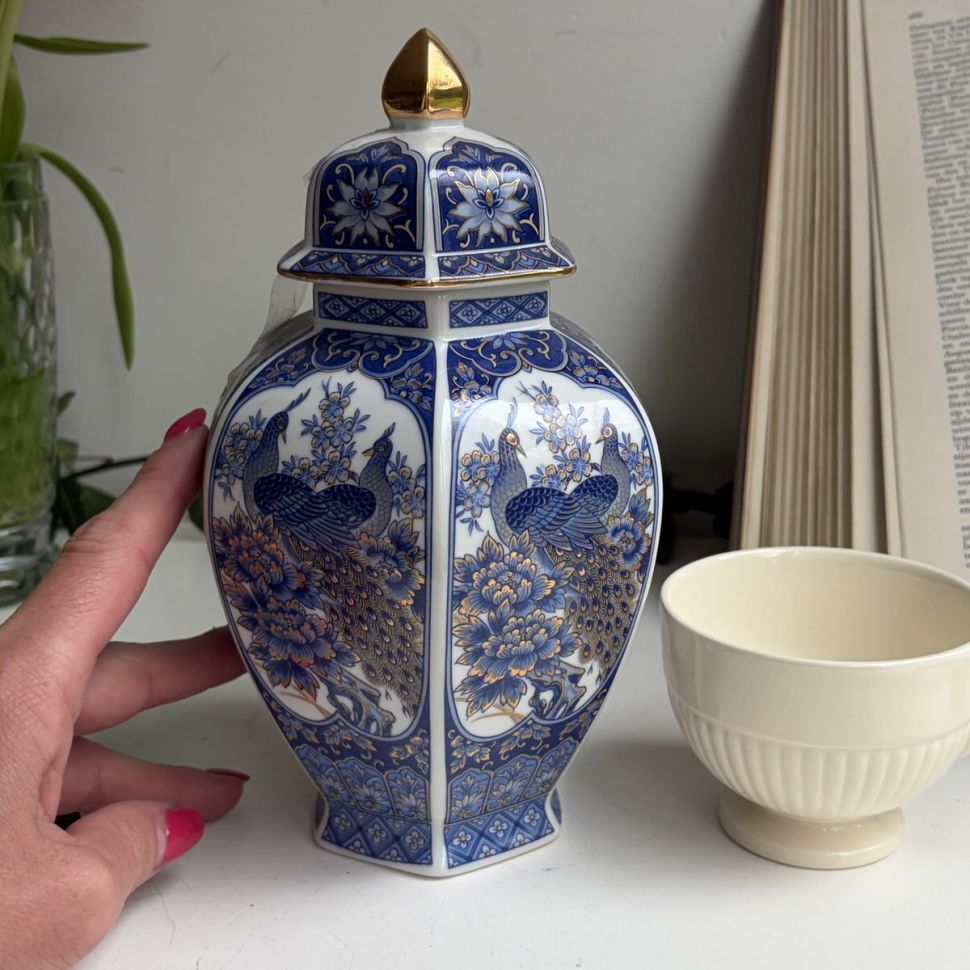 Ваза чайница с крышкой 20 см