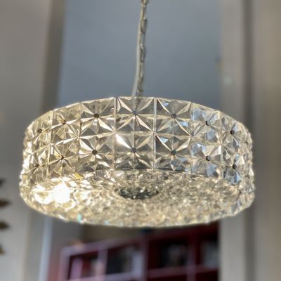 Люстра на 4 лампы 33 см металл хрусталь MidCentury