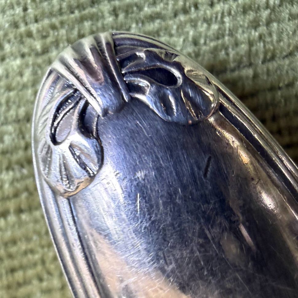 Вилка и нож сервировочный набор Christofle 33 см серебрение сталь Франция