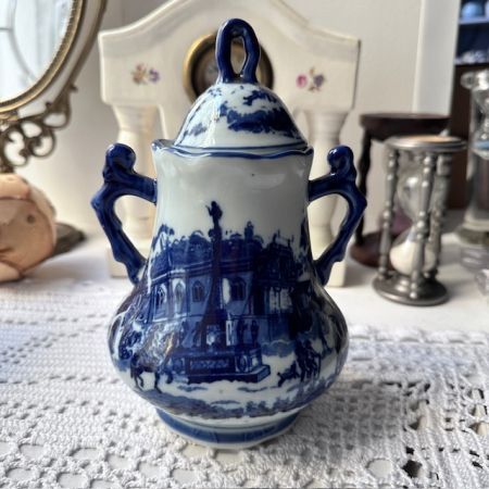 Чайница Ваза с крышкой 21 см фарфор