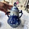 Чайница Ваза с крышкой 21 см фарфор