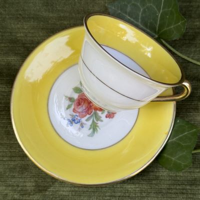 Кофейная пара Porcelainerie Nouvelle Limoges 100 мл фарфор Франция