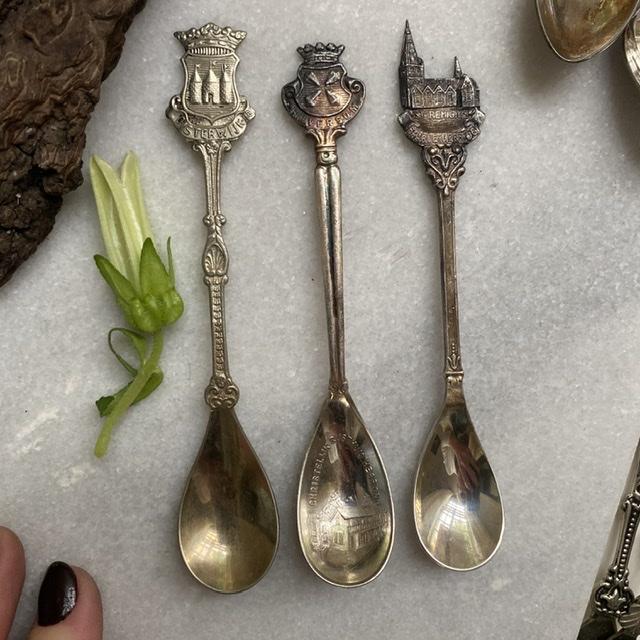 Ложка каплевидная 12 см набор 3 шт мельхиор