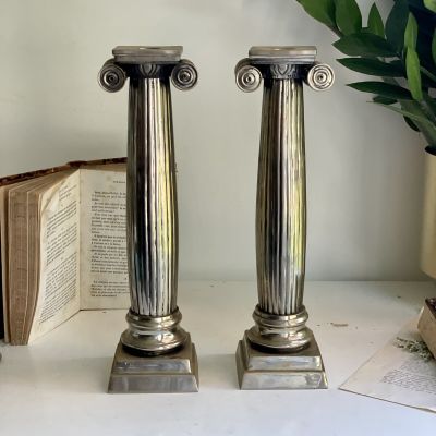 Подсвечник Колонна 32 см мельхиор 