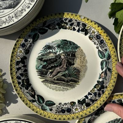 Тарелка Поль и Вирджиния 22 см Говорящая тарелка Франция уценка