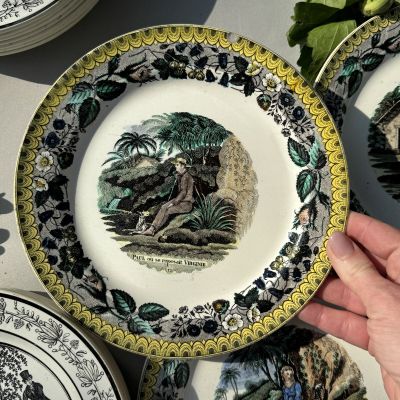 Тарелка Поль и Вирджиния 22 см Говорящая тарелка Франция уценка