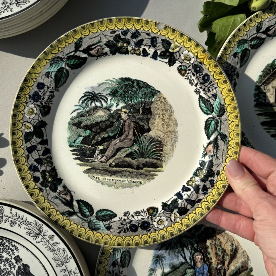Тарелка Поль и Вирджиния 22 см Говорящая тарелка Франция уценка