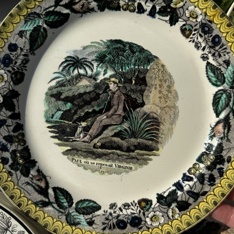 Тарелка Поль и Вирджиния 22 см Говорящая тарелка Франция уценка