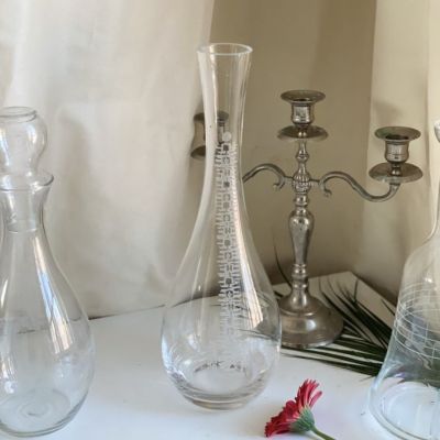 Графин без пробки 1,1 л гравировка хрустальное стекло